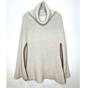 Lauren Ralph Lauren Off-White Turtleneck Poncho